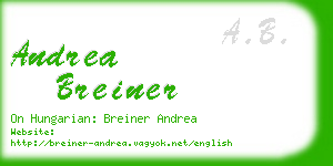 andrea breiner business card